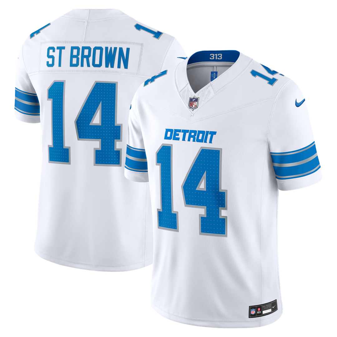 Detroit Lions Amon-Ra St. Brown Nike Vapor F.U.S.E. Stitched Limited Jersey - White