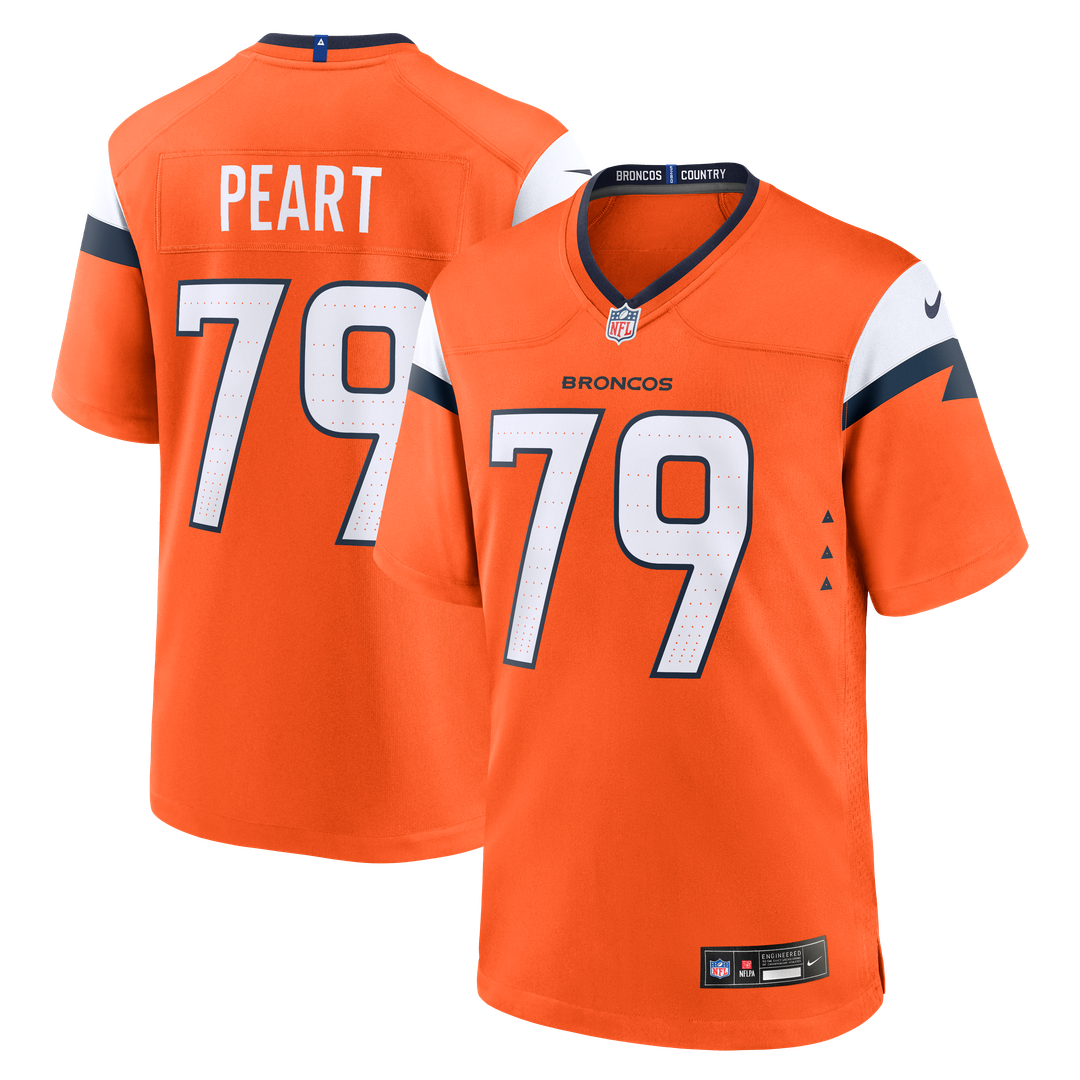 Denver Broncos Matt Peart Nike Team Game Jersey - Orange