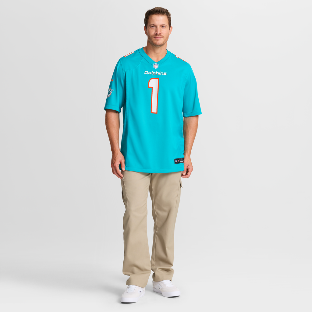 Miami Dolphins Chris Johnson Nike Team Game Jersey - Aqua