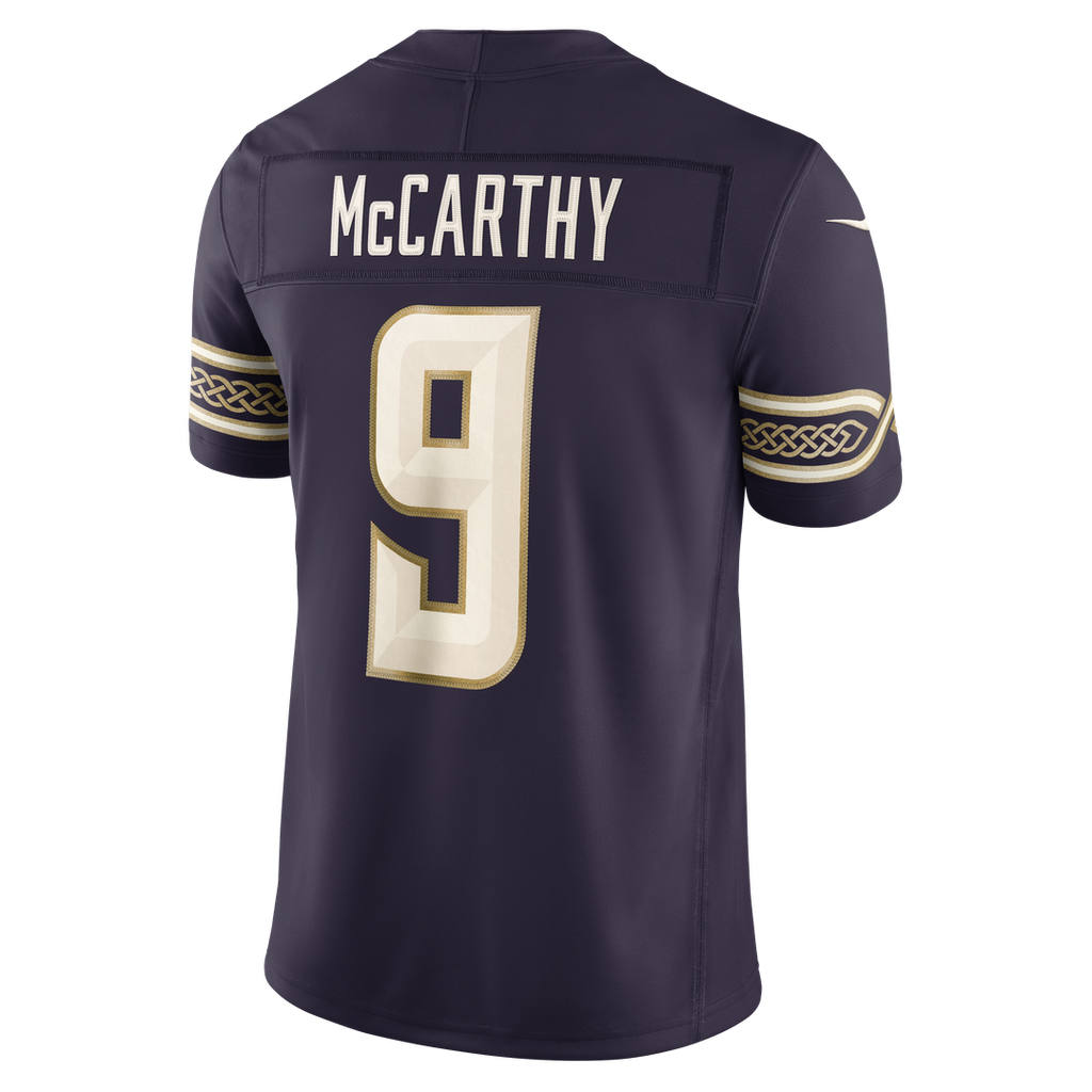 Minnesota Vikings J.J. McCarthy Nike 2026 Rivalries Collection Stitched Limited Jersey - Purple