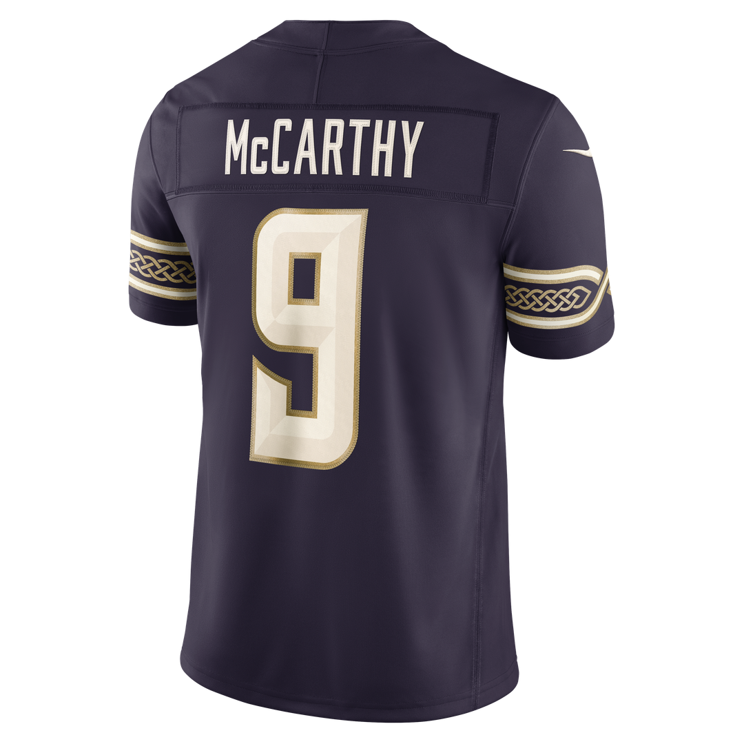 Minnesota Vikings J.J. McCarthy Nike 2026 Rivalries Collection Stitched Limited Jersey - Purple