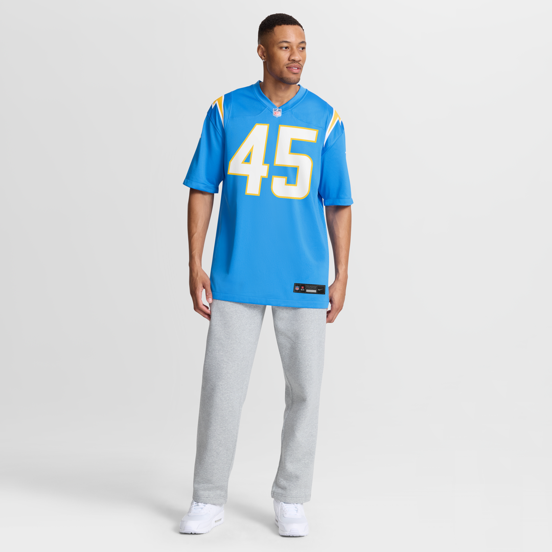 Los Angeles Chargers Tuli Tuipulotu Nike Team Game Jersey - Powder Blue