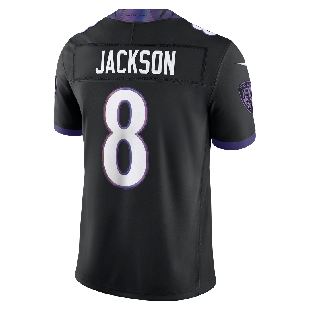 Baltimore Ravens Lamar Jackson Nike Alternate Alternate Vapor F.U.S.E. Stitched Limited Jersey - Black