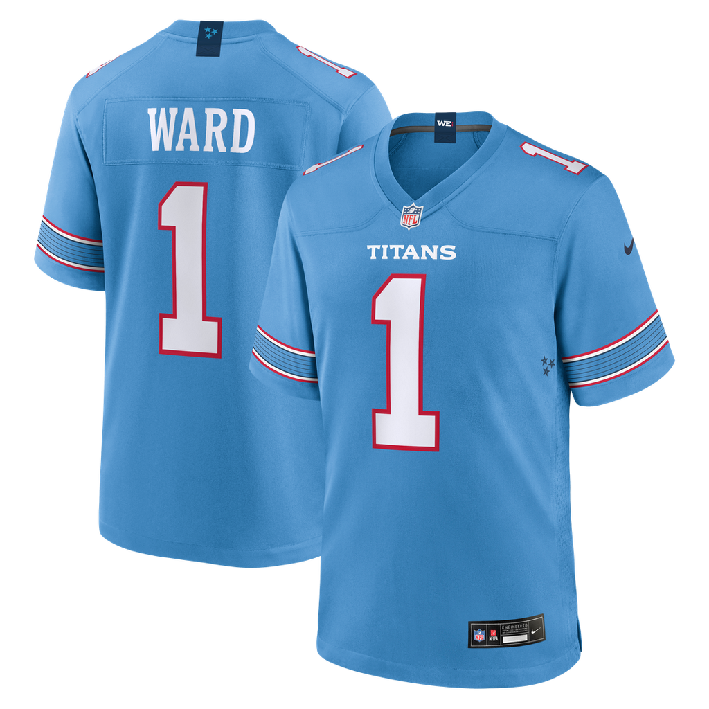 Tennessee Titans Cameron Ward Nike Game Jersey - Light Blue