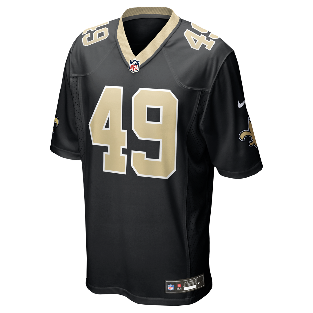 New Orleans Saints Zach Wood Nike Game Jersey - Black