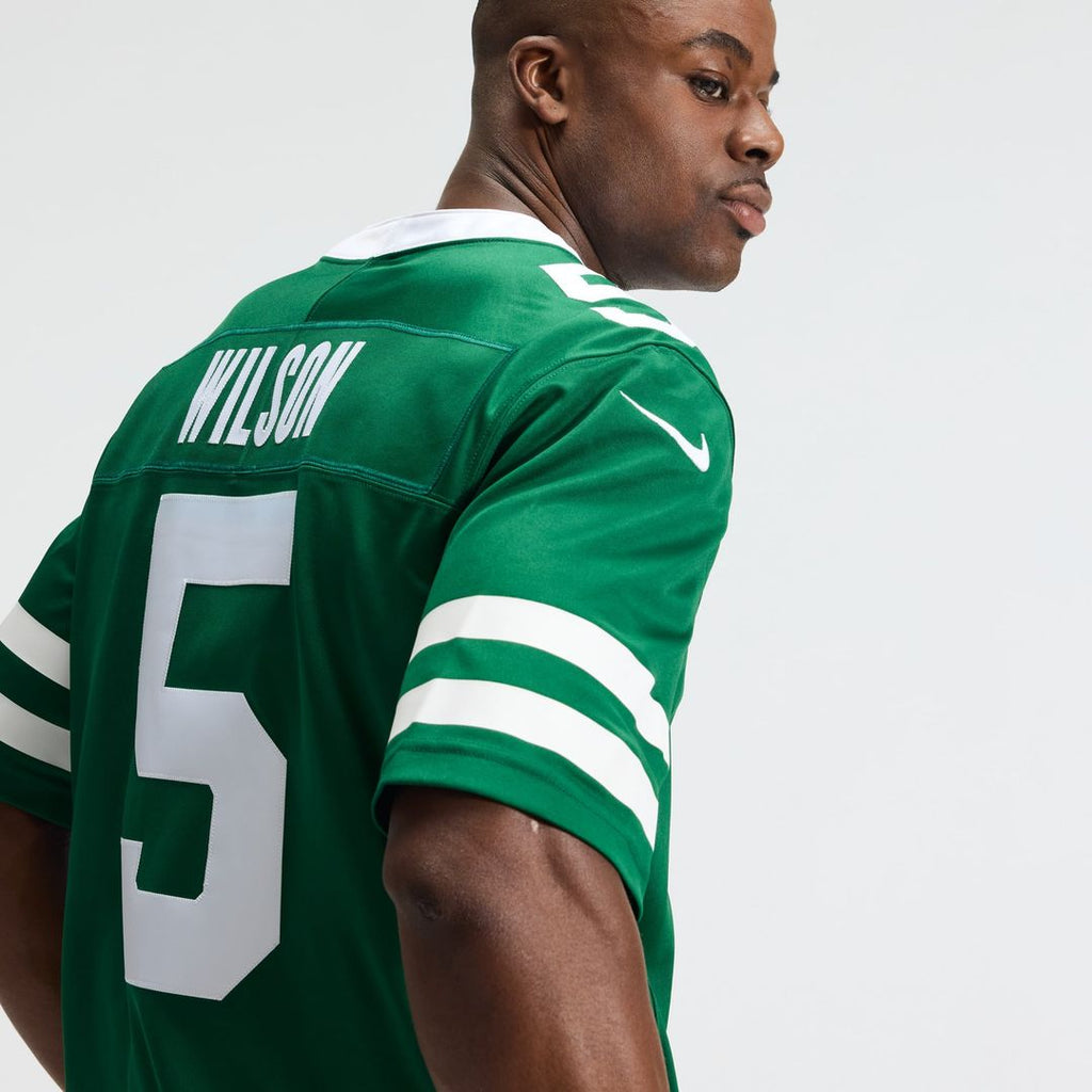 New York Jets Garrett Wilson Nike Team Vapor F.U.S.E. Stitched Limited Jersey - Legacy Green
