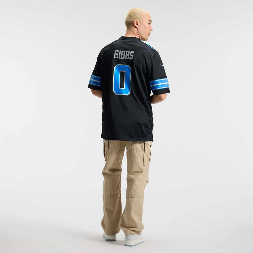 Detroit Lions Jahmyr Gibbs Nike 2nd Alternate Game Player Jersey - Black
