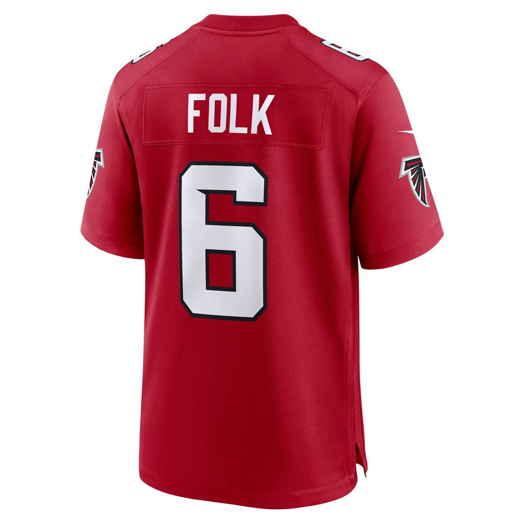 Atlanta Falcons Nick Folk Nike Team Game Jersey - Red