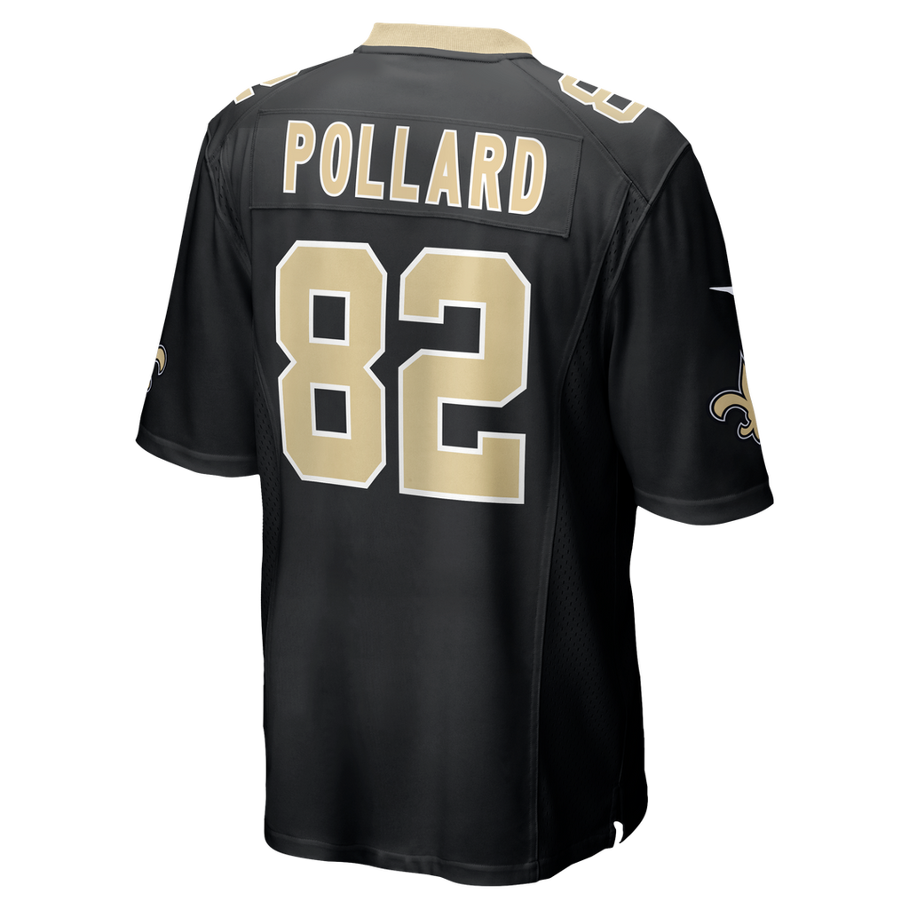 New Orleans Saints Bob Pollard Nike Game Retired Player Jersey - Black