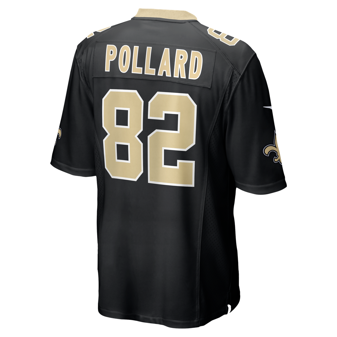 New Orleans Saints Bob Pollard Nike Game Retired Player Jersey - Black