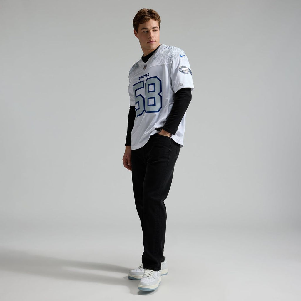Buffalo Bills Matt Milano Nike Rivalries Collection Stitched Limited Jersey - White