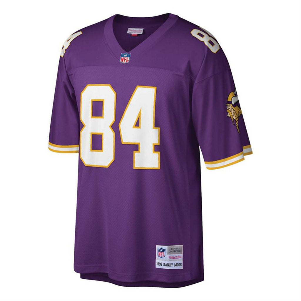 Minnesota Vikings Randy Moss Mitchell & Ness Big & Tall 1998 Retired Player Replica Jersey - Purple