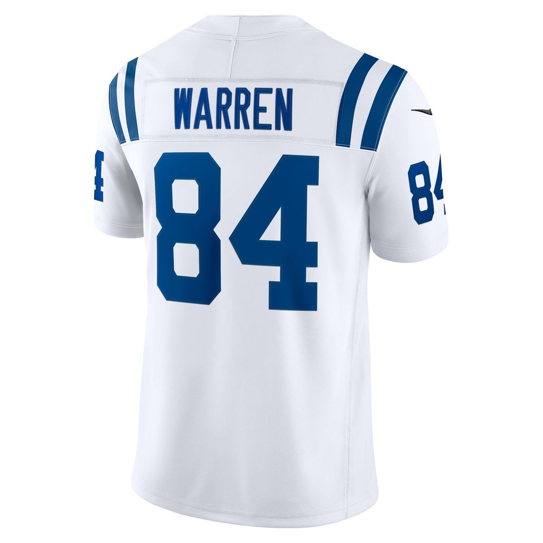 Indianapolis Colts Tyler Warren Nike Vapor F.U.S.E. Stitched Limited Jersey - White