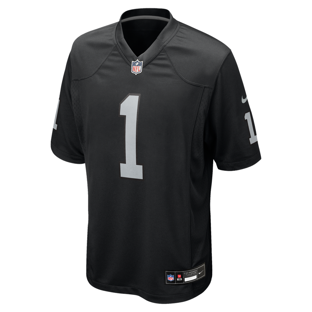 Las Vegas Raiders Number 1 Groom Nike Game Jersey - Black