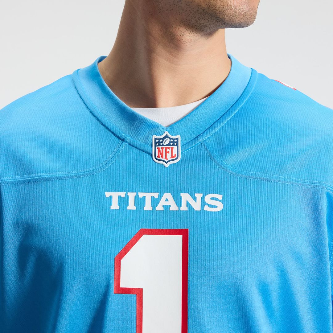 Tennessee Titans Cameron Ward Nike Game Jersey - Light Blue