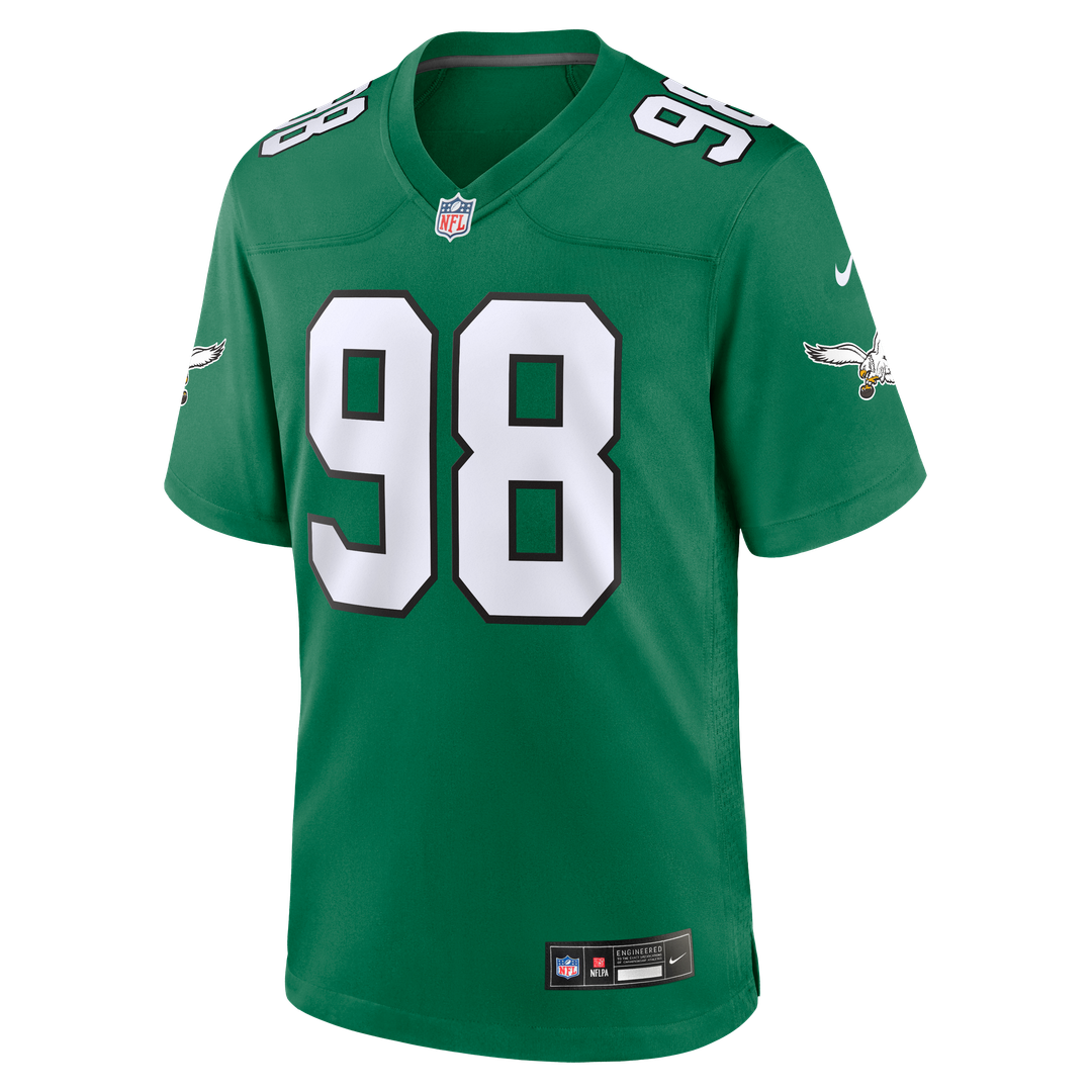 Philadelphia Eagles Jalen Carter Nike Team Game Jersey - Midnight Green