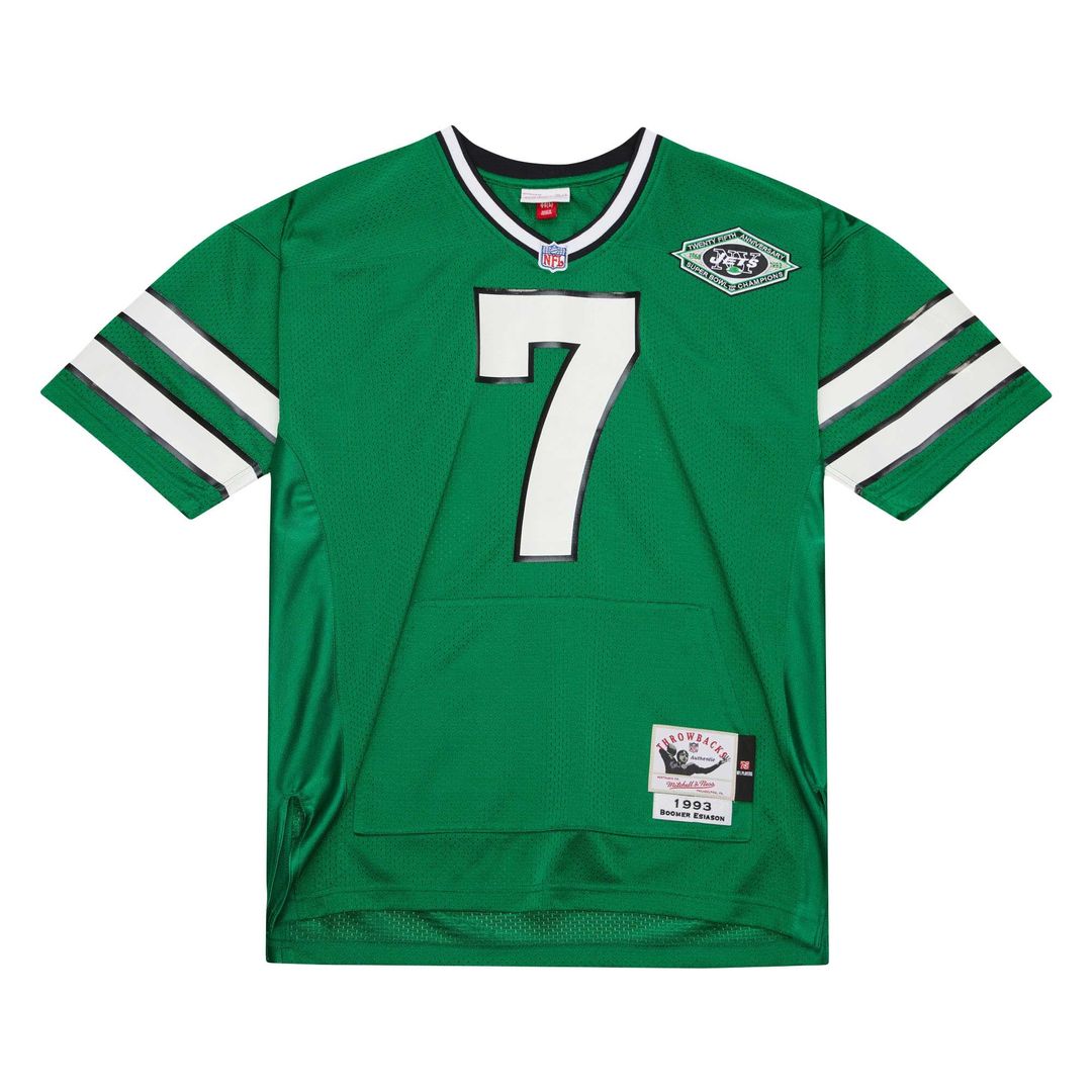 New York Jets Boomer Esiason Mitchell & Ness 1993 Authentic Throwback Retired Player Pocket Jersey - Kelly Green