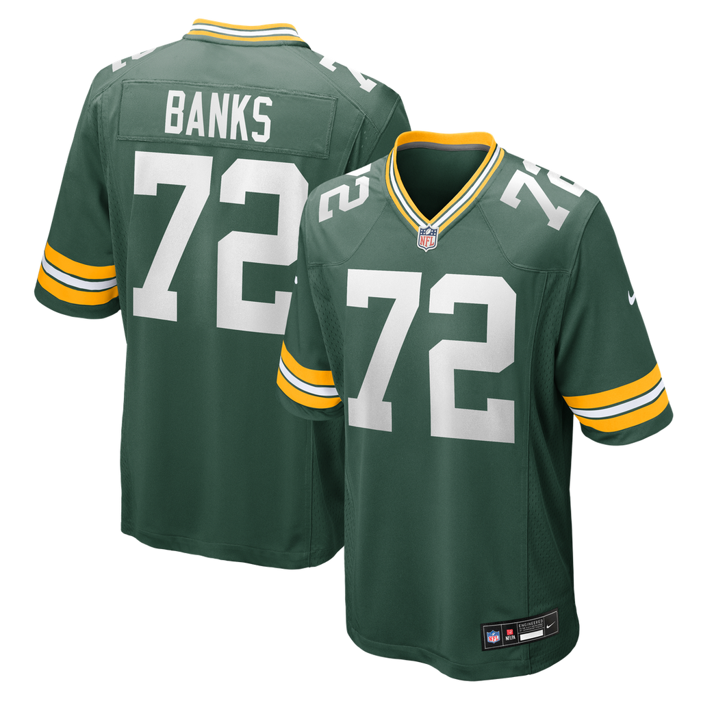 Green Bay Packers Brant Banks Nike Team Game Jersey - Green