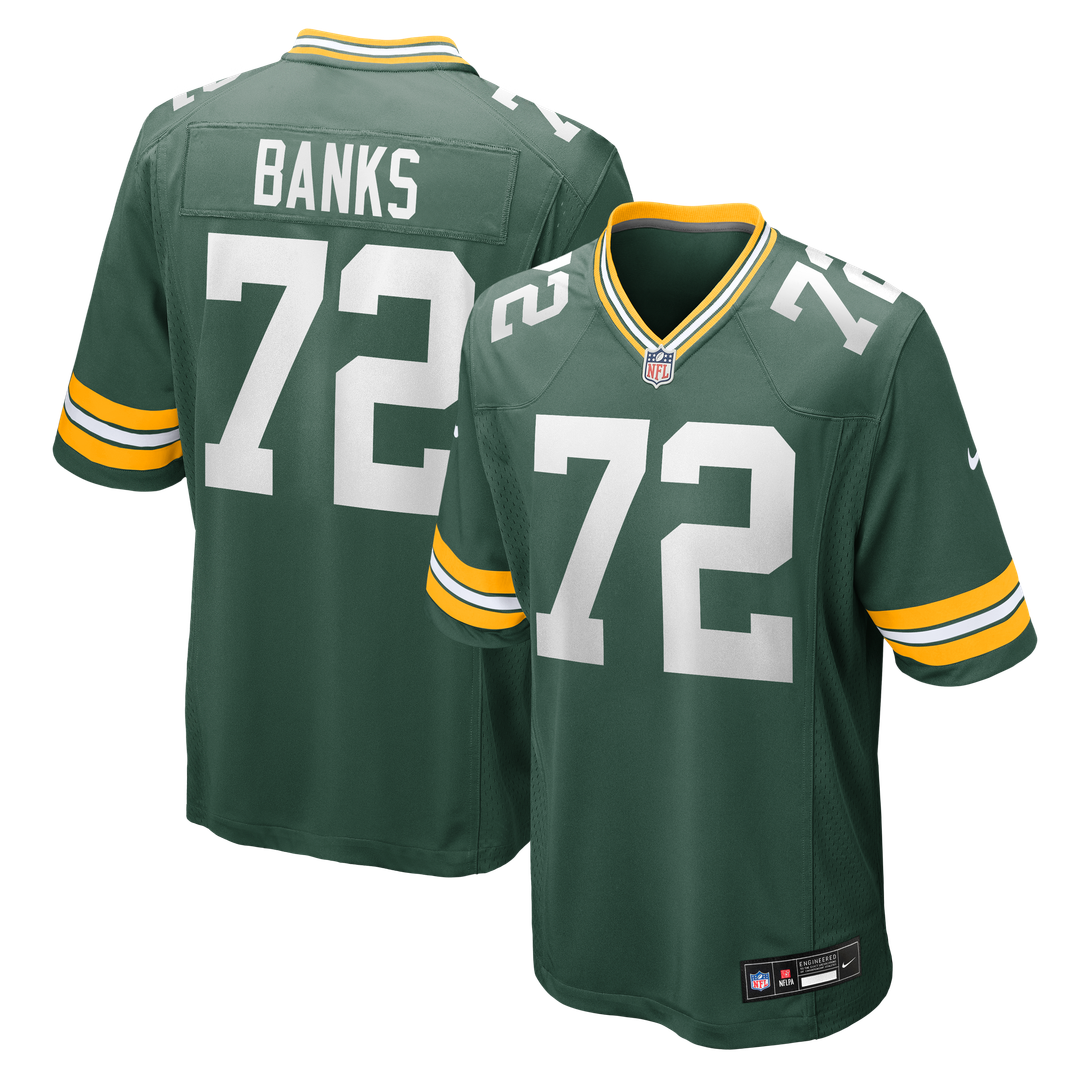Green Bay Packers Brant Banks Nike Team Game Jersey - Green