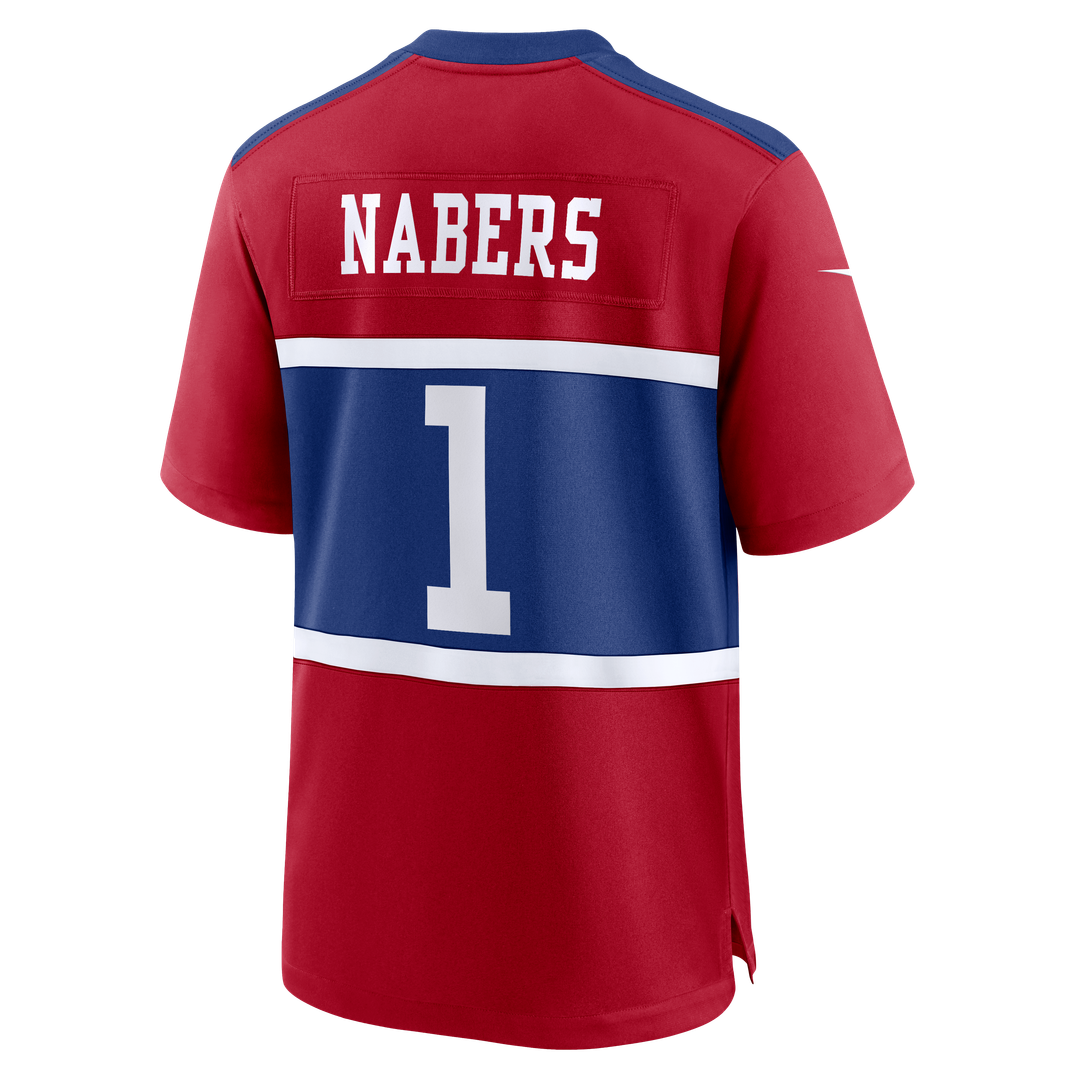 New York Giants Malik Nabers Nike Alternate Game Jersey - Century Red