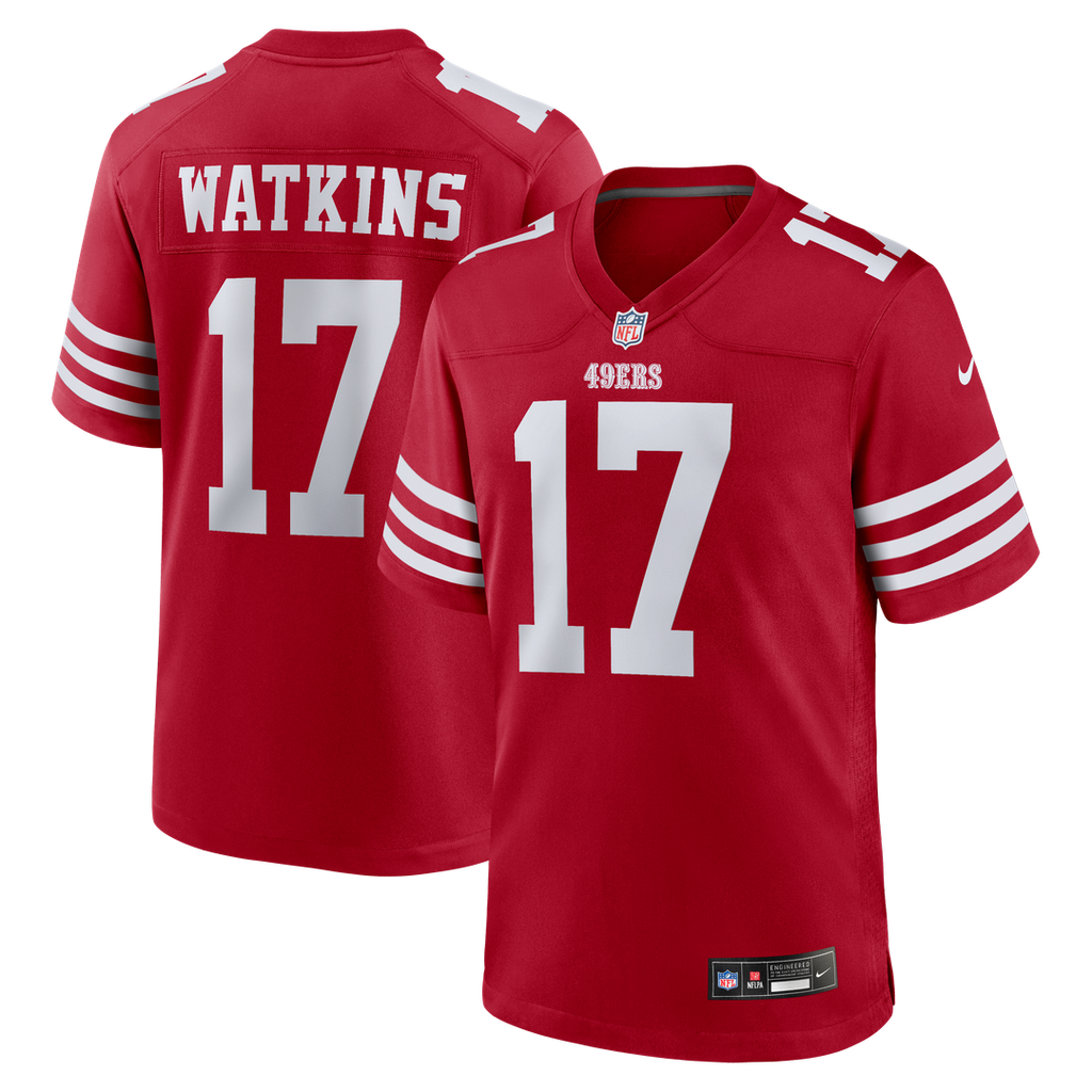 San Francisco 49ers Jordan Watkins Nike Team Game Jersey - Scarlet