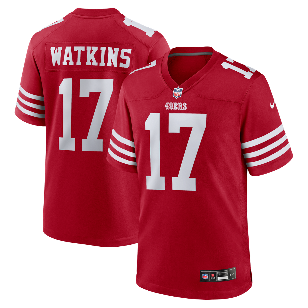 San Francisco 49ers Jordan Watkins Nike Team Game Jersey - Scarlet