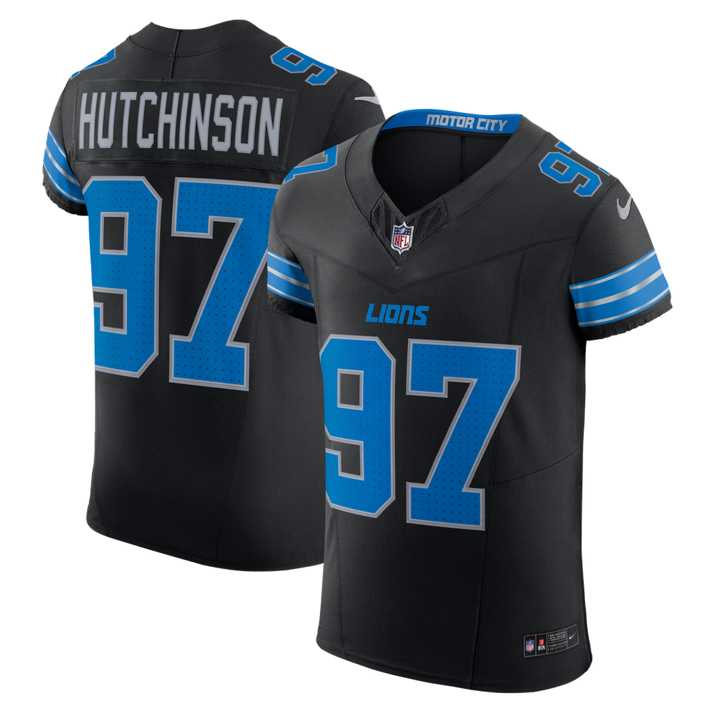 Detroit Lions Aidan Hutchinson Nike Alternate Vapor F.U.S.E. Elite Jersey - Black