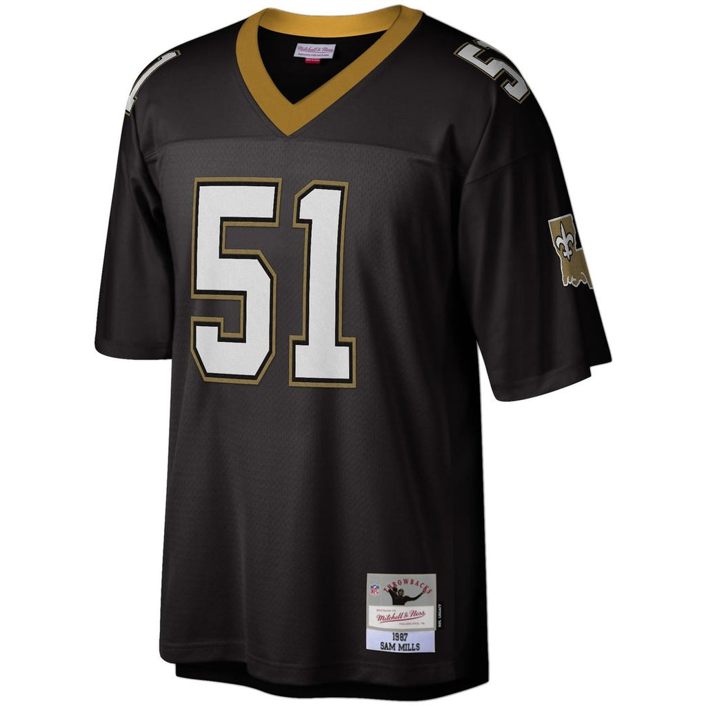 New Orleans Saints Sam Mills Mitchell & Ness Legacy Replica Jersey - Black