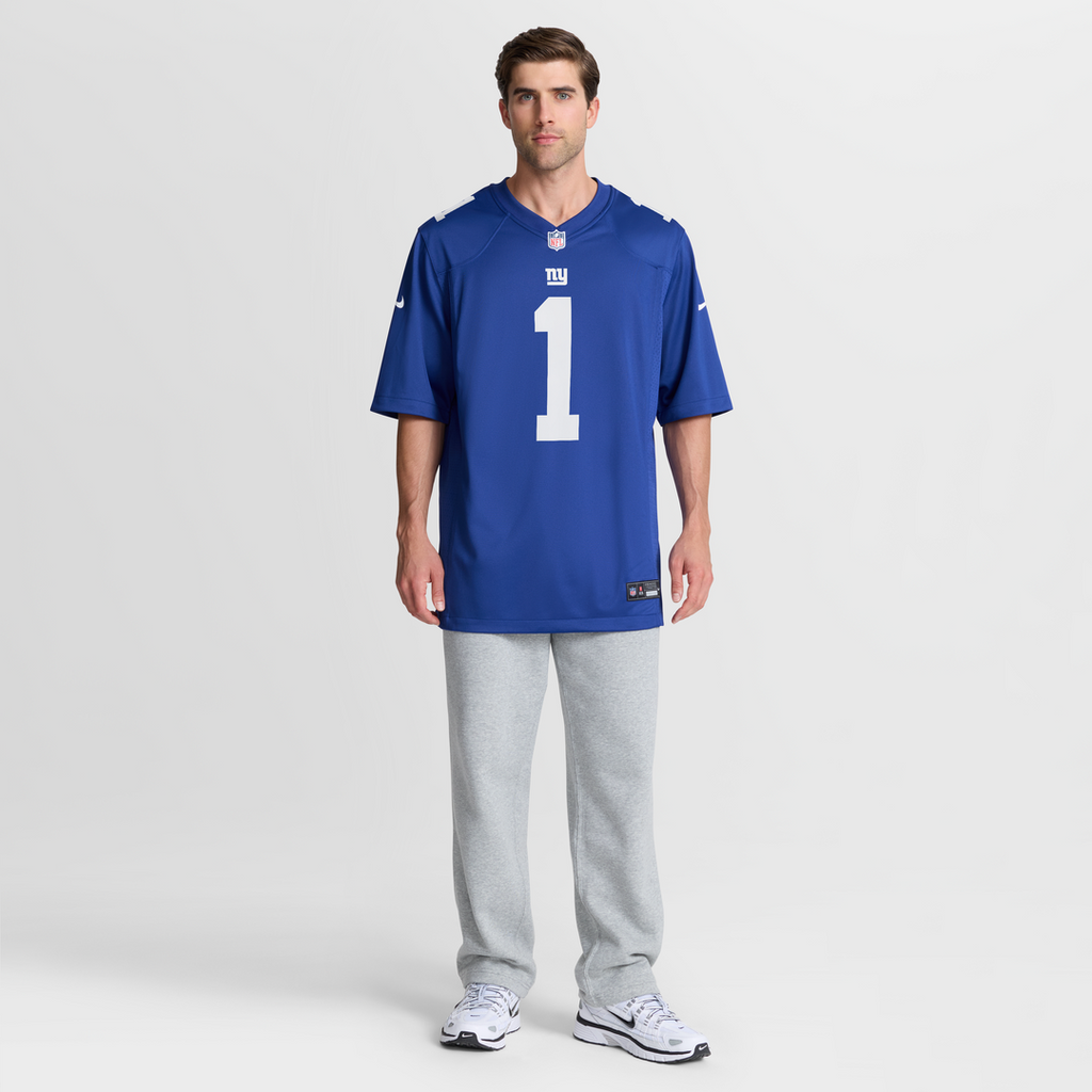New York Giants Malik Nabers Nike Player Game Jersey - Royal