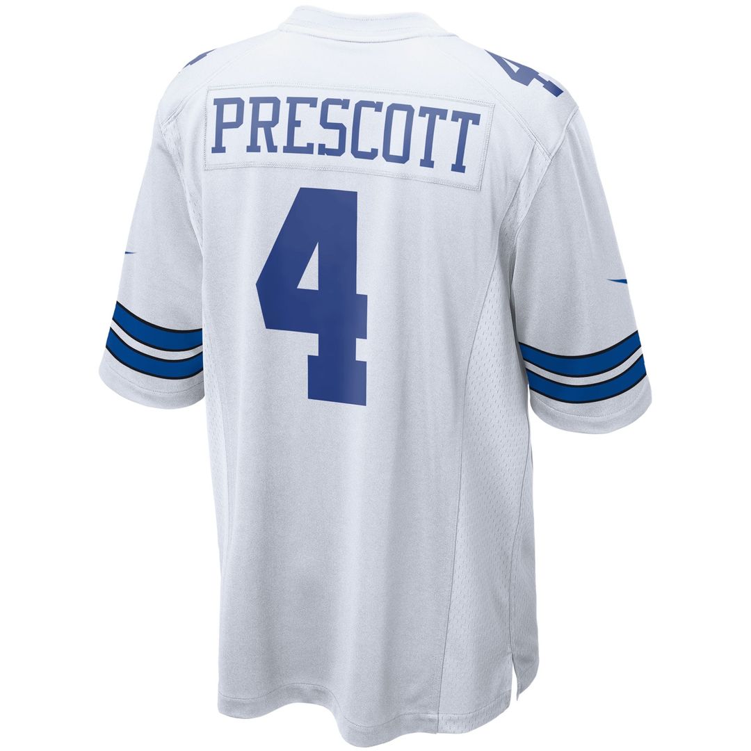 Dallas Cowboys Dak Prescott Nike Game Team Jersey - White