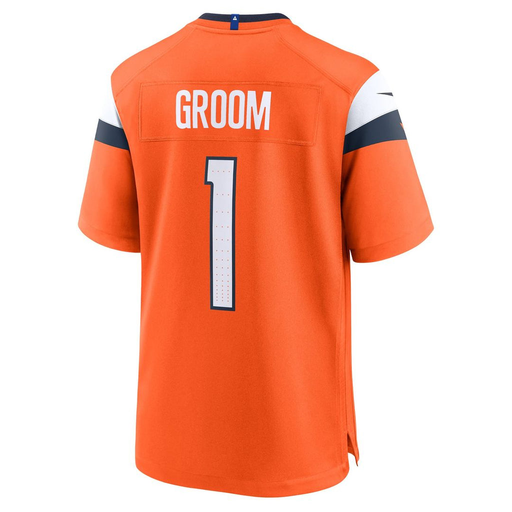 Denver Broncos Number 1 Groom Nike Game Jersey - Orange
