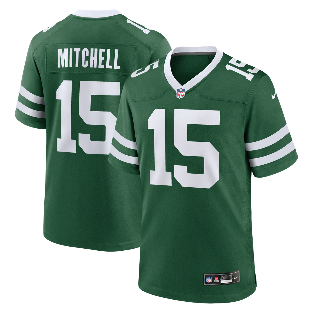 New York Jets Adonai Mitchell Nike Team Game Jersey - Legacy Green