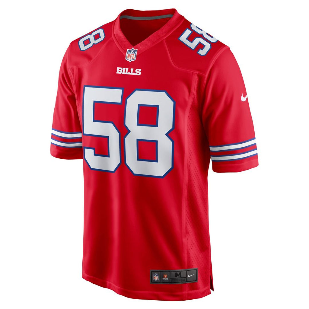 Buffalo Bills Matt Milano Nike Alternate Game Jersey - Red