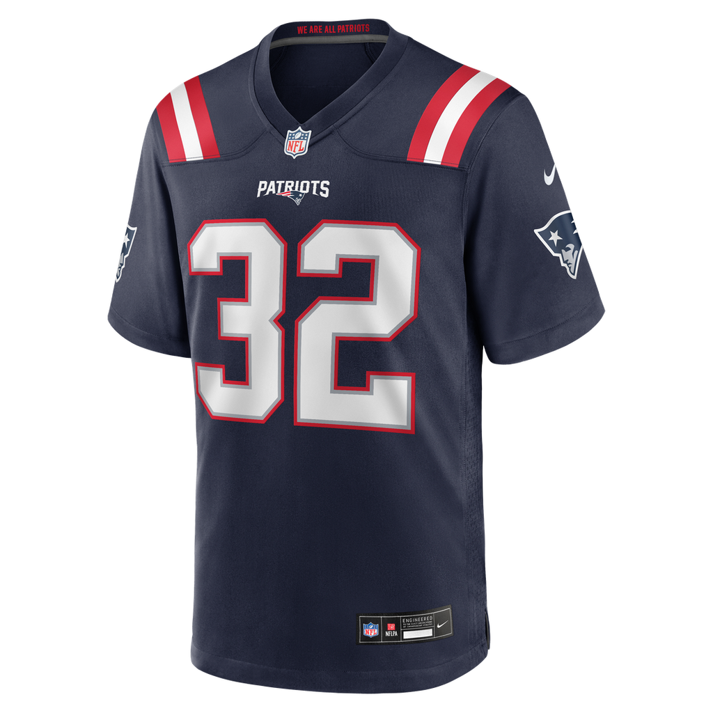New England Patriots TreVeyon Henderson Nike 2025 NFL Draft Game Jersey - Navy