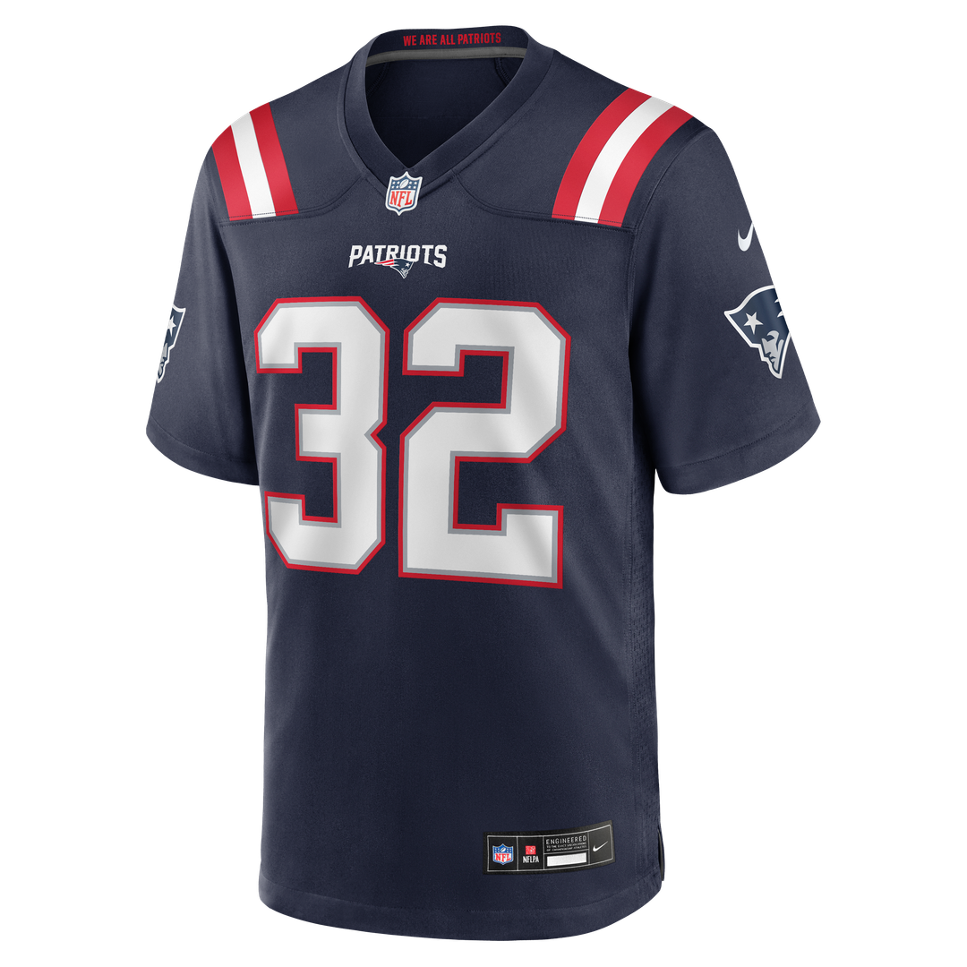 New England Patriots TreVeyon Henderson Nike 2025 NFL Draft Game Jersey - Navy
