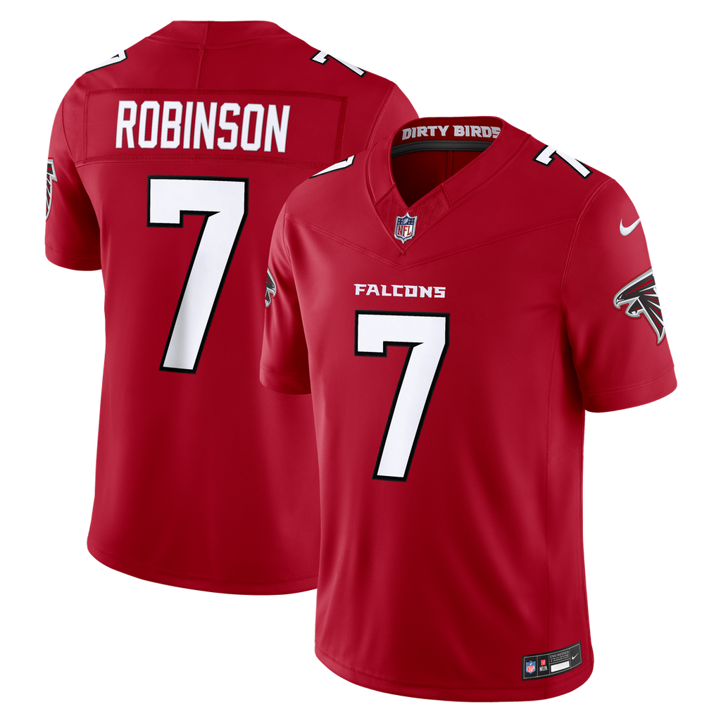 Atlanta Falcons Bijan Robinson Nike Alternate Throwback Vapor F.U.S.E. Stitched Limited Jersey - Black