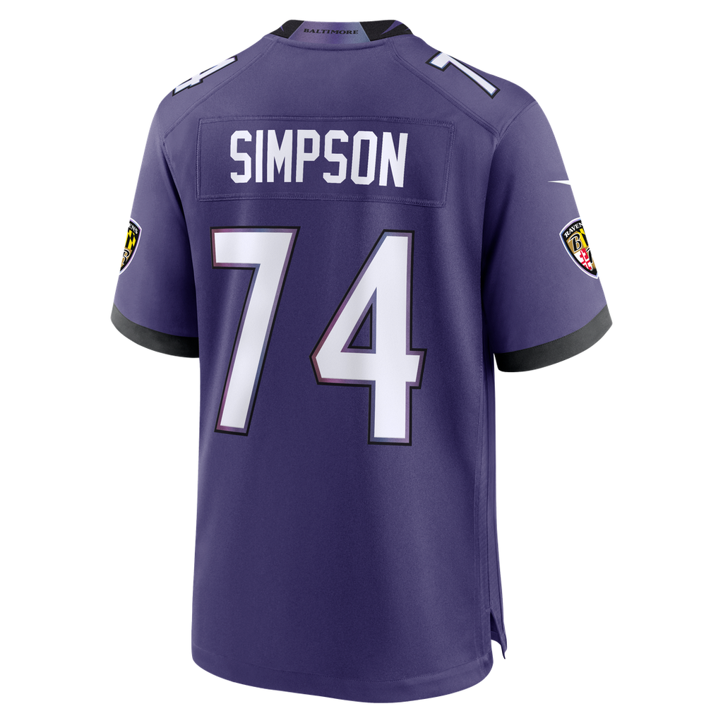 Baltimore Ravens John Simpson Nike Team Game Jersey - Purple