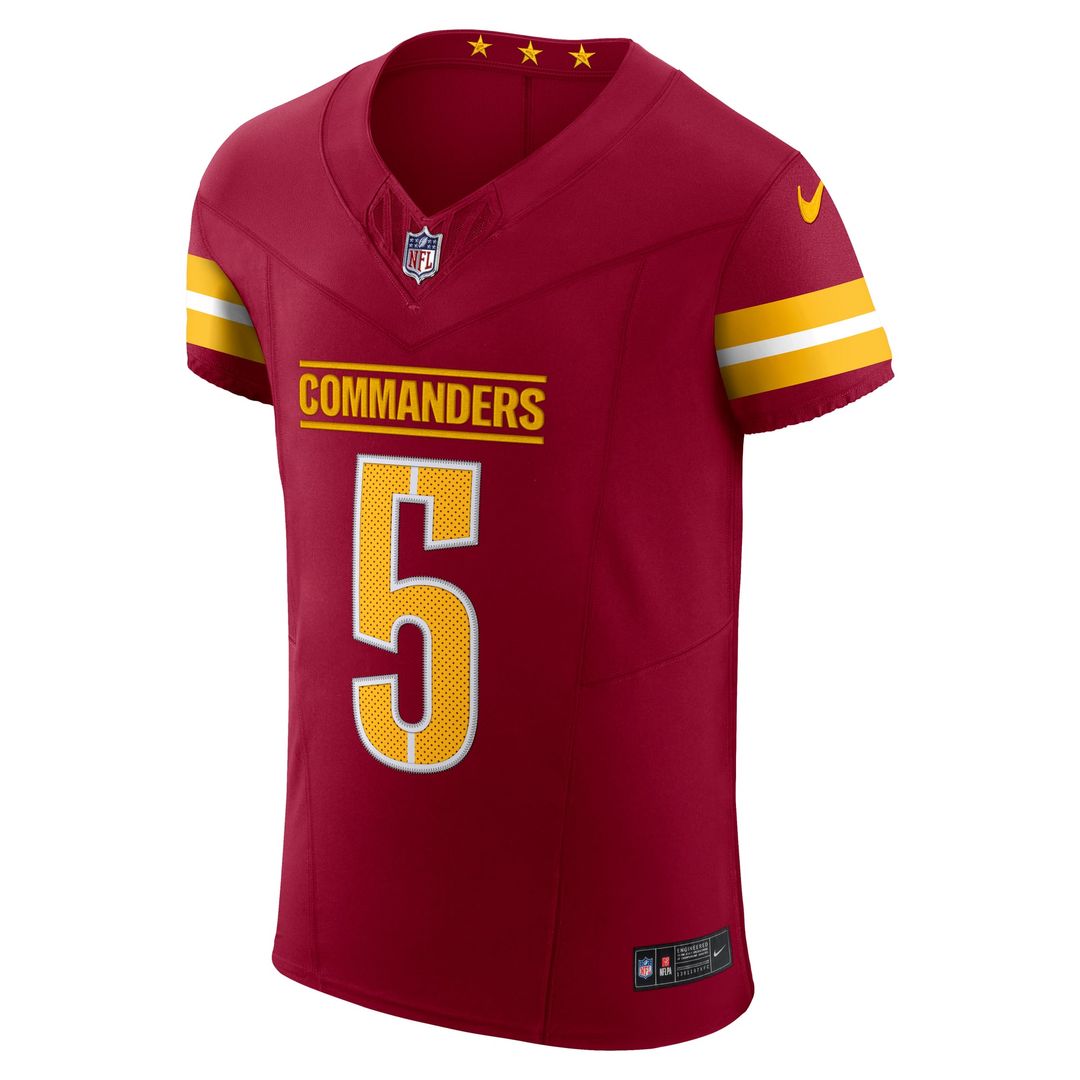 Washington Commanders Jayden Daniels Nike Team Vapor F.U.S.E. Elite Jersey - Burgundy