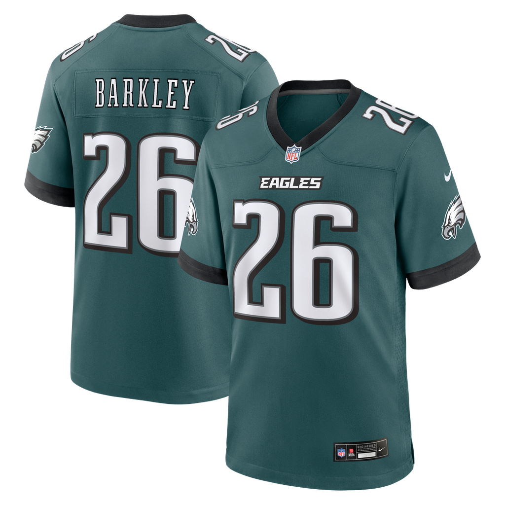 Philadelphia Eagles Saquon Barkley Nike Team Game Jersey - Midnight Green