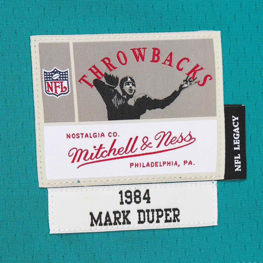Miami Dolphins Mark Duper Mitchell & Ness Legacy Replica Jersey - Aqua