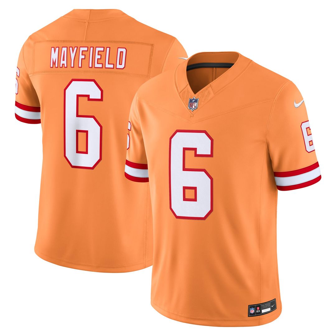 Tampa Bay Buccaneers Baker Mayfield Nike Alternate Vapor F.U.S.E. Stitched Limited Jersey - Creamsicle