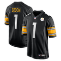 Pittsburgh Steelers Number 1 Groom Nike Game Jersey - Black