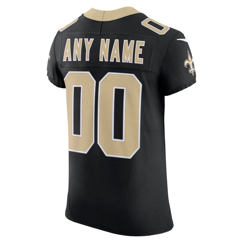 New Orleans Saints Nike Vapor F.U.S.E. Elite Custom Jersey - Black