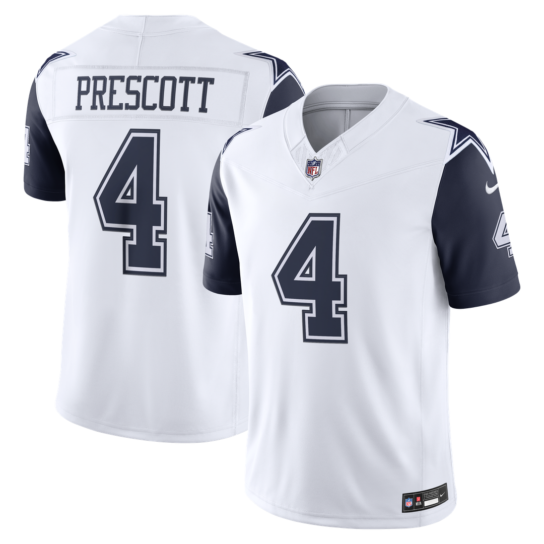 Dallas Cowboys Dak Prescott Nike Alternate Vapor F.U.S.E. Stitched Limited Jersey - White