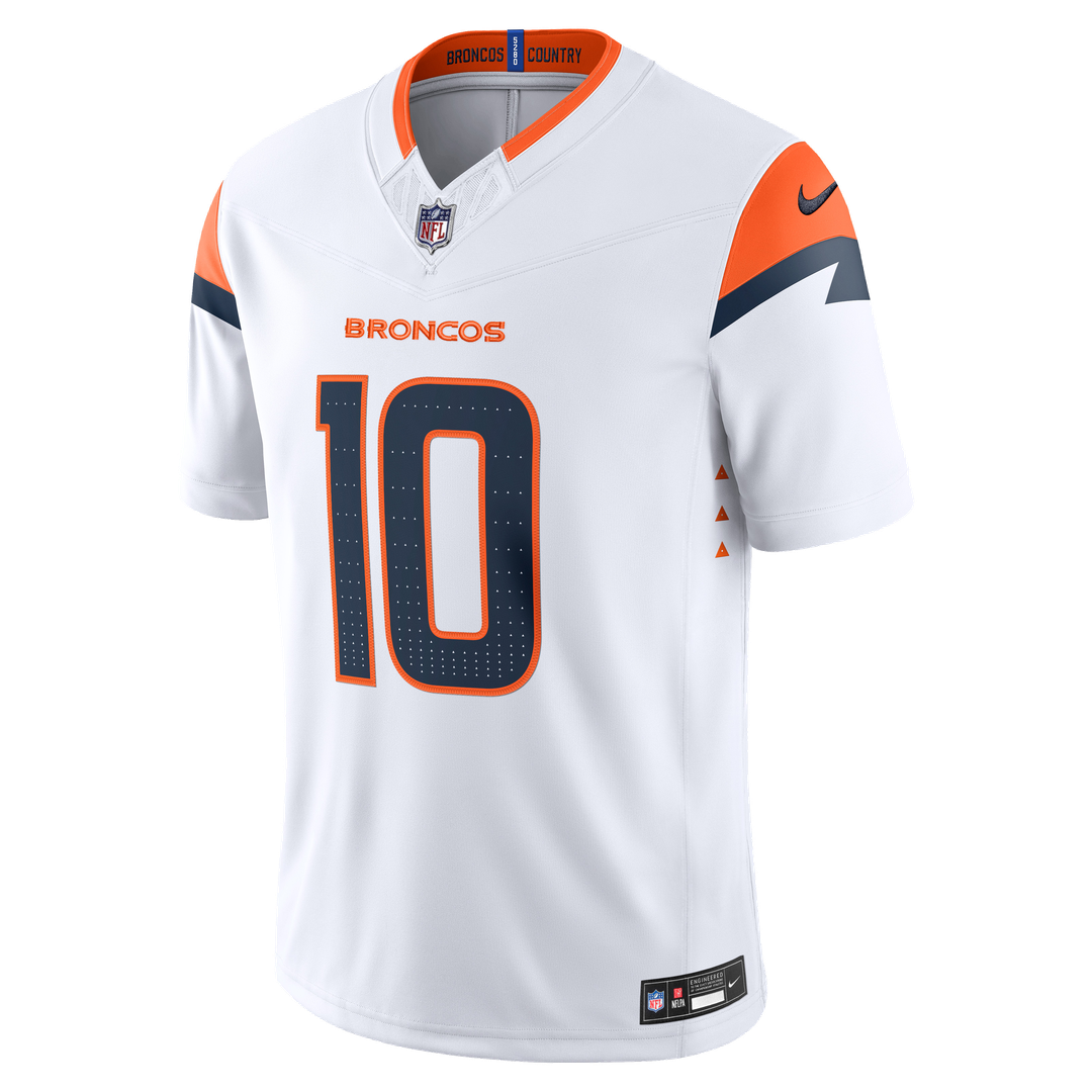 Denver Broncos Bo Nix Nike Vapor F.U.S.E. Stitched Limited Jersey - White