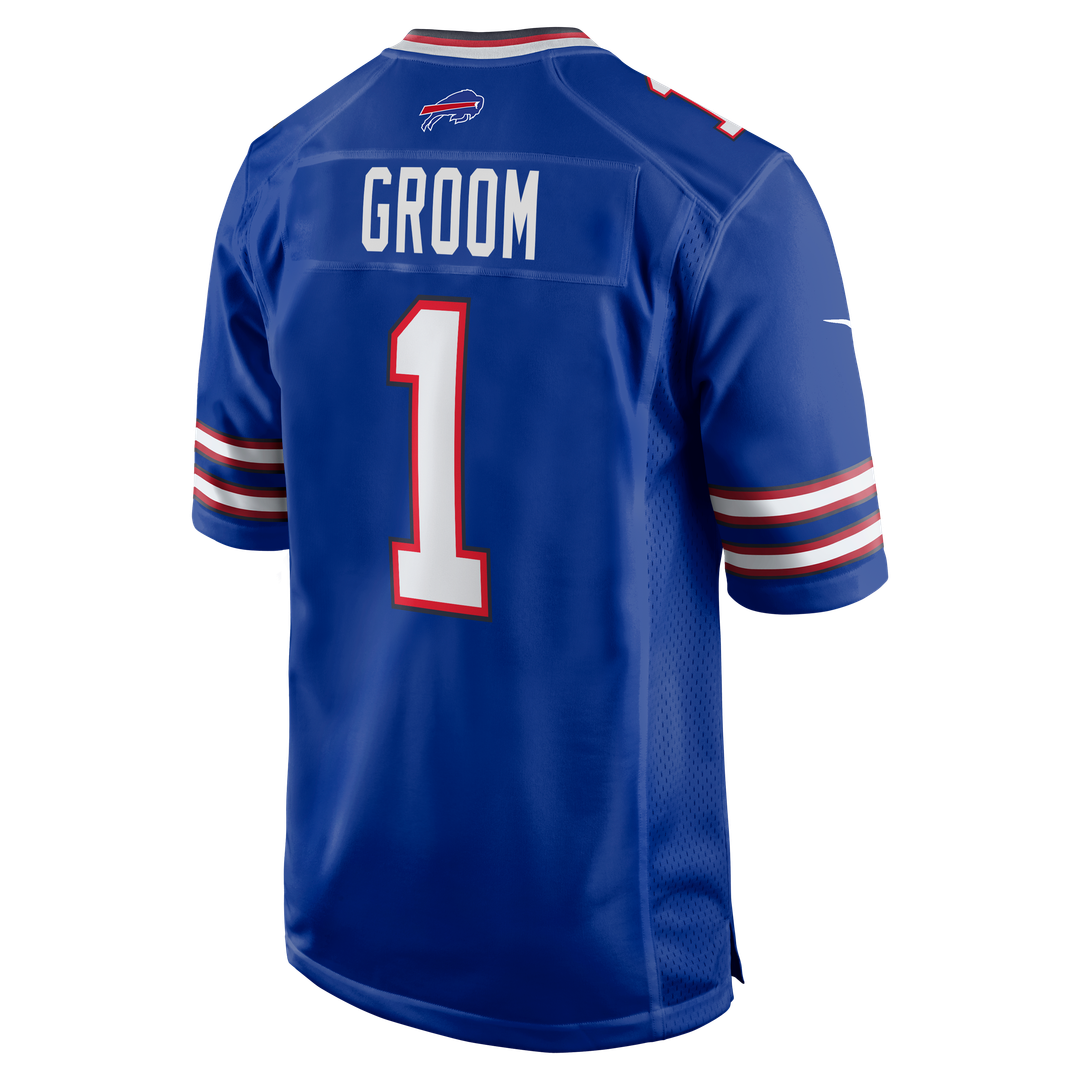 Buffalo Bills Number 1 Groom Nike Game Jersey - Royal