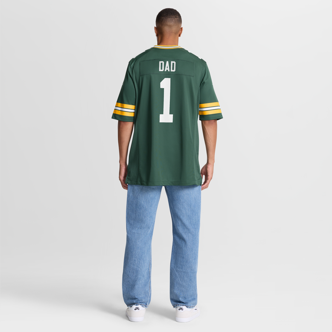 Green Bay Packers Number 1 Dad Nike Game Jersey - Green