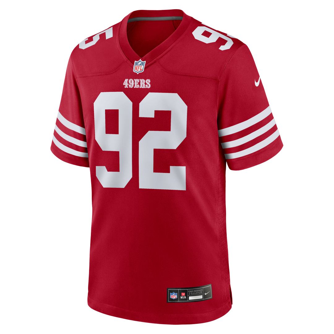 San Francisco 49ers Alfred Collins Nike Team Game Jersey - Scarlet