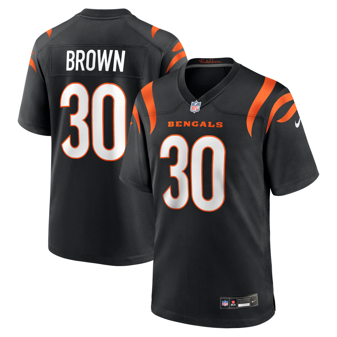 Cincinnati Bengals Chase Brown Nike Team Game Jersey - Black