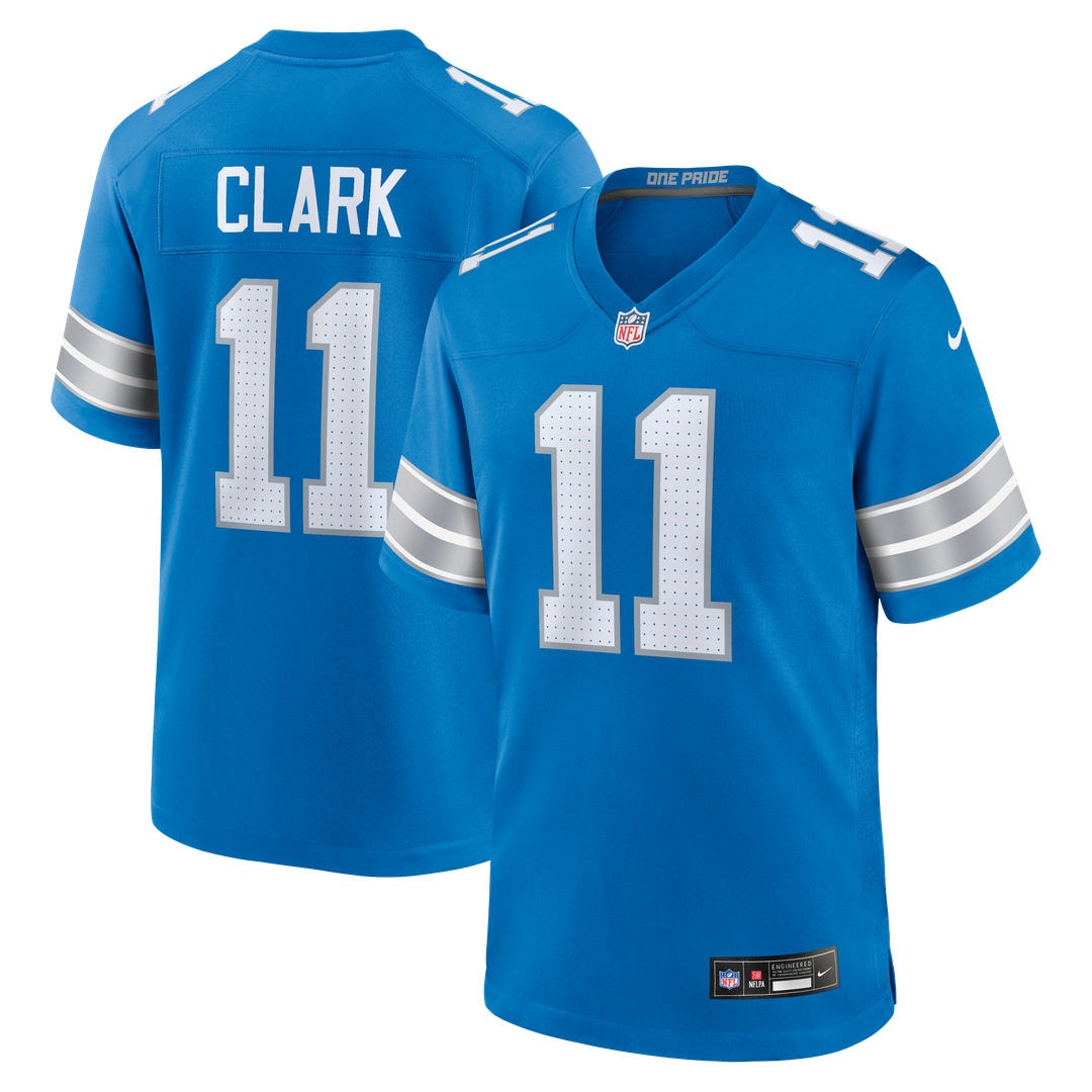 Detroit Lions Damone Clark Nike Team Game Jersey - Blue